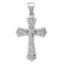 Sterling Silver Rhodium Diamond Cross Pendant