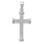 Sterling Silver Rhodium Diamond Cross Pendant