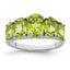 Sterling Silver Rhodium Peridot Ring