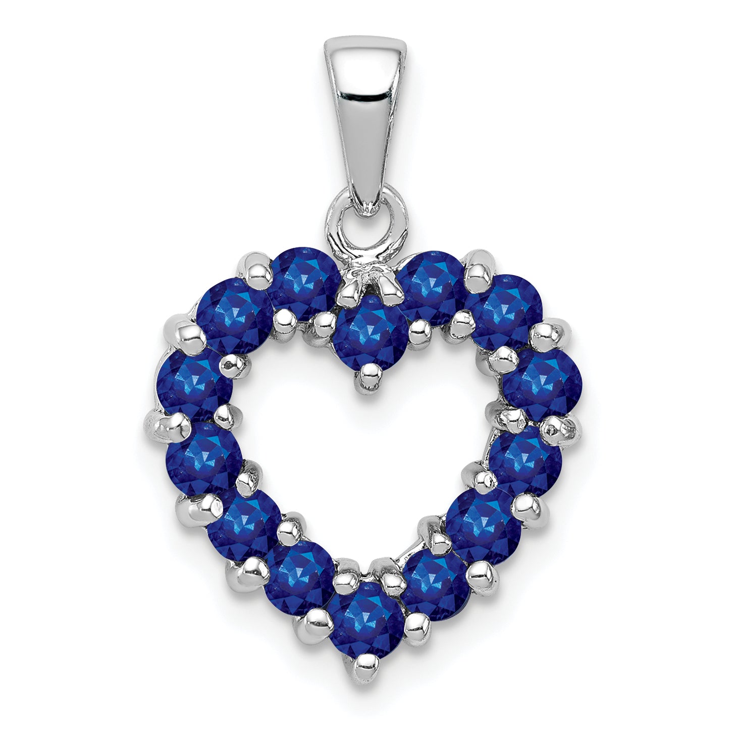 Sterling Silver Rhodium-plated Sapphire Pendant Main image