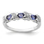 Sterling Silver Rhodium Tanzanite & Diamond Ring