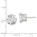 Sophia Jewelers 925 Sterling Silver CZ Stud Earrings with Polished Anti-Tarnish Finish