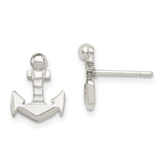 Sterling Silver Anchor Mini Post Earrings