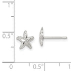 Diamond-Cut Starfish Mini Stud Earrings in Sterling Silver