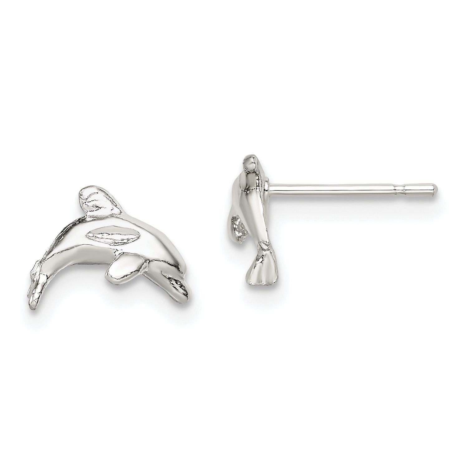 Sterling Silver Polished Dolphin Post Earrings Main image
