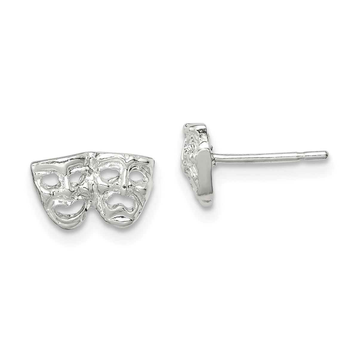 Sterling Silver Comedy/Tragedy Mini Earrings