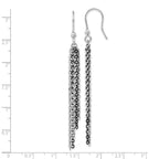 Sophia Jewelers Sterling Silver Rhodium & Black Ruthenium Dangle Earrings Polished Elegant Design