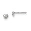 Sterling Silver Madi K Rhodium-plated Polished April White Preciosa Crystal Heart Children's Post Earrings