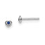 Sterling Silver Madi K Rhodium-plated Polished September Blue Preciosa Crystal Heart Children's Post Earrings