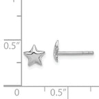 Sterling Silver Rhodium-Plated Star Earrings for Girls  Polished & Elegant
