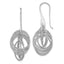 Sterling Silver Rhodium-plated D/C Fancy Intertwined Circles Dangle Earring