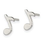 Musical Note Mini Stud Earrings in Sterling Silver