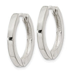 Sterling Silver 925 Polished Hinged Hoop Earrings with Anti-Tarnish Finish
