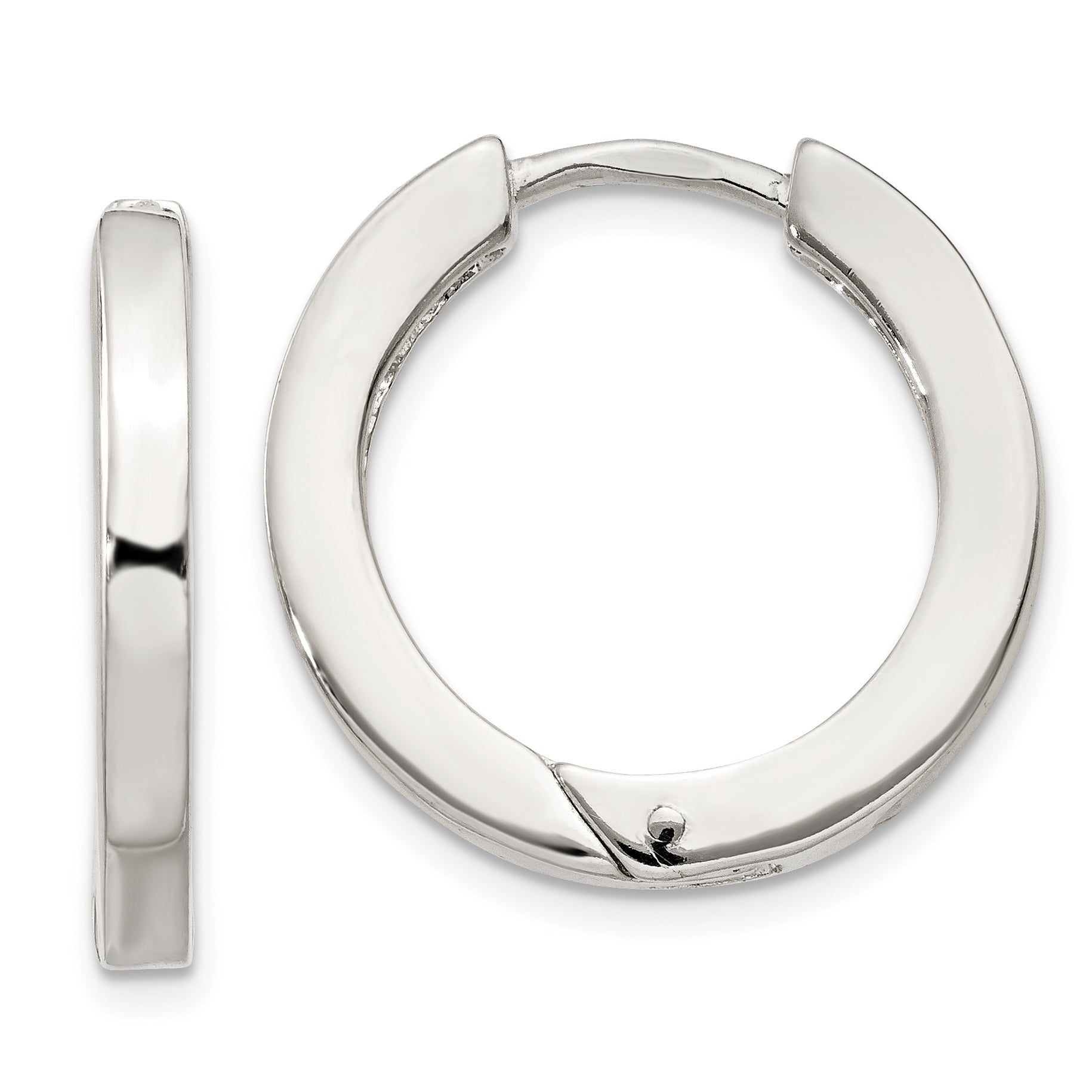 Sterling Silver 2.5x20mm Hinged Hoop Earrings Main image