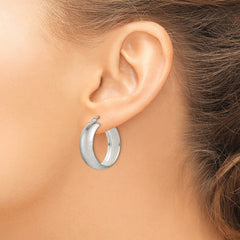 **Sterling Silver 925 Hoop Earrings with Laser-Cut Design & Anti-Tarnish Finish**