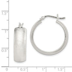 Sterling Silver 925 Hoop Earrings with Laser-Cut Design & Anti-Tarnish Finish