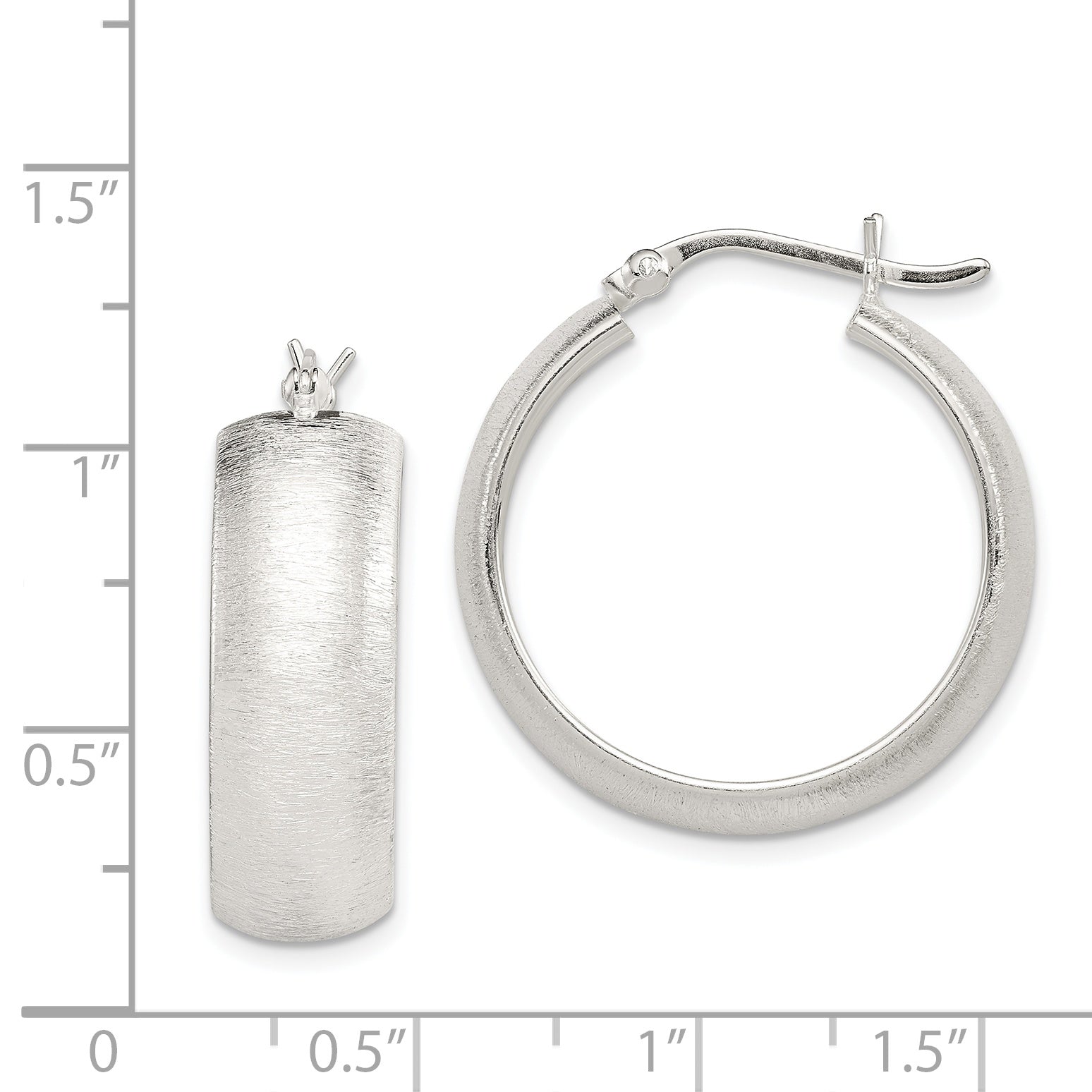 Sterling Silver 925 Hoop Earrings with Laser-Cut Design & Anti-Tarnish Finish