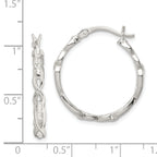 Sterling Silver Infinity Hoop Earrings with Polished Anti-Tarnish Finish