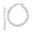 Sterling Silver Polished Cable Chain 3x30mm Hoop Earrings
