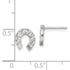 Sterling Silver 925 Horseshoe Mini Earrings with Polished Anti-Tarnish Finish