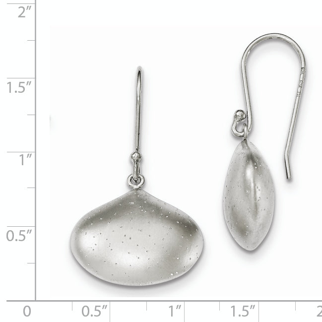 Sophia Jewelers 925 Sterling Silver Rhodium-Plated Brushed Teardrop Earrings with Sparkle Cut Finish Secondary image
