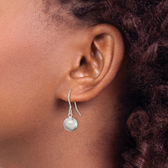 Sterling Silver 925 Polished Laser-Cut Ball Drop Earrings with Anti-Tarnish Finish