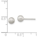 Sterling Silver 925 Laser-Cut Ball Earrings with Brushed Finish