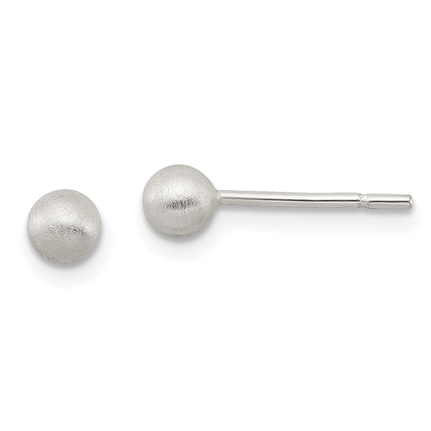 Sterling Silver Polished 4mm Laser-cut Post Earrings Main image