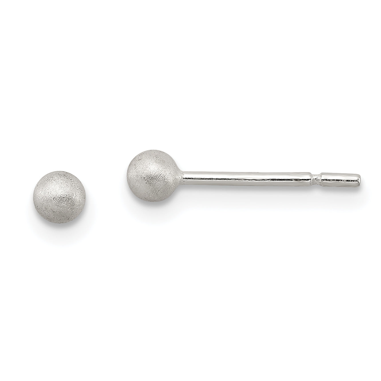 Sterling Silver Polished 3mm Laser-cut Post Earrings Main image
