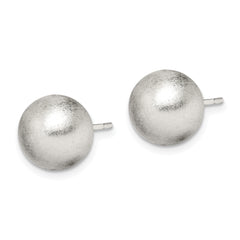 Sterling Silver 925 Polished Laser-Cut Ball Earrings with Anti-Tarnish Finish