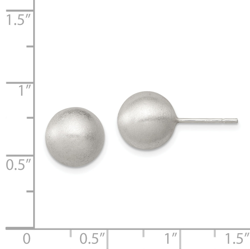 Sterling Silver 925 Polished Laser-Cut Ball Earrings with Anti-Tarnish Finish