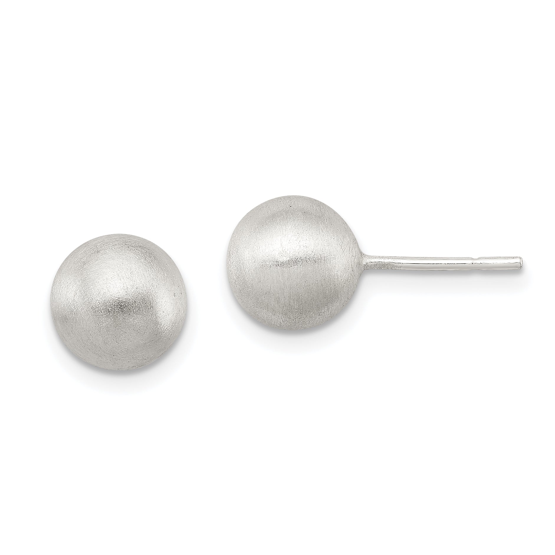 Sterling Silver Polished 8mm Laser-cut Post Earrings Main image