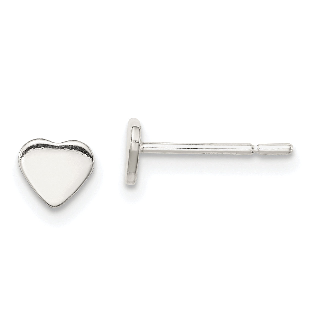 Sterling Silver Polished Heart Post Earrings Main image