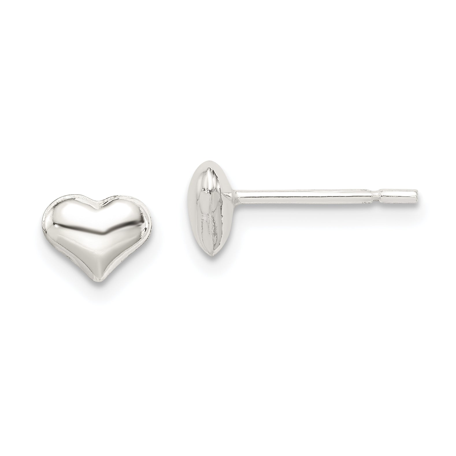 Sterling Silver Polished Heart Post Earrings Main image