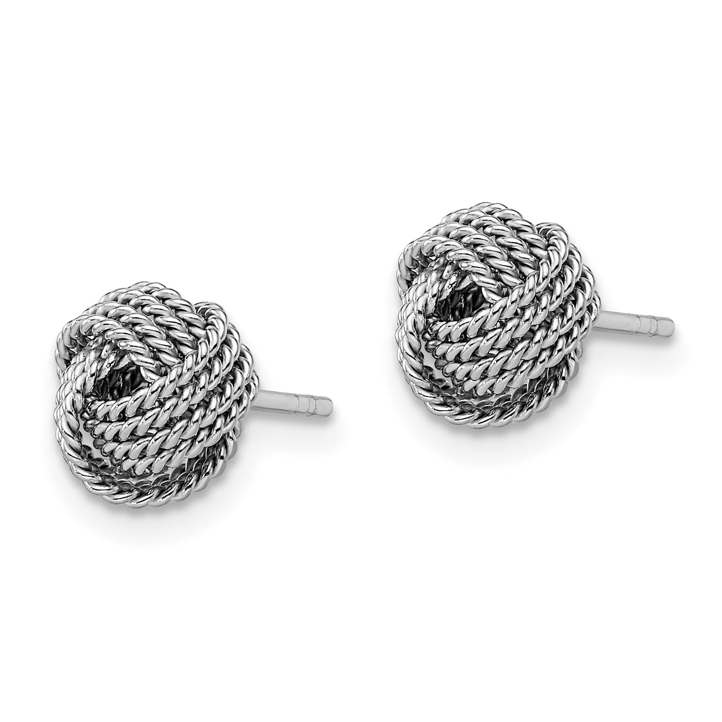 Sophia Jewelers Sterling Silver 925 Love Knot Earrings with Polished Rhodium Finish Secondary image