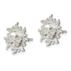Sterling Silver 925 Sun Mini Earrings with Polished Finish and Anti-Tarnish