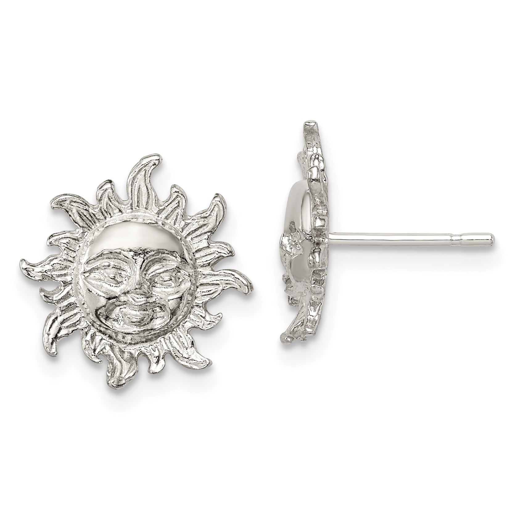 Sterling Silver Sun Mini Earrings Main image