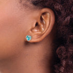 Sterling Silver Enamel Seashell Earrings with Polished Finish and Anti-Tarnish