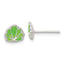 Sterling Silver Polished Enamel Seashell Post Earrings