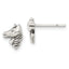 Sterling Silver Polished and Antiqued Horse Post Earrings