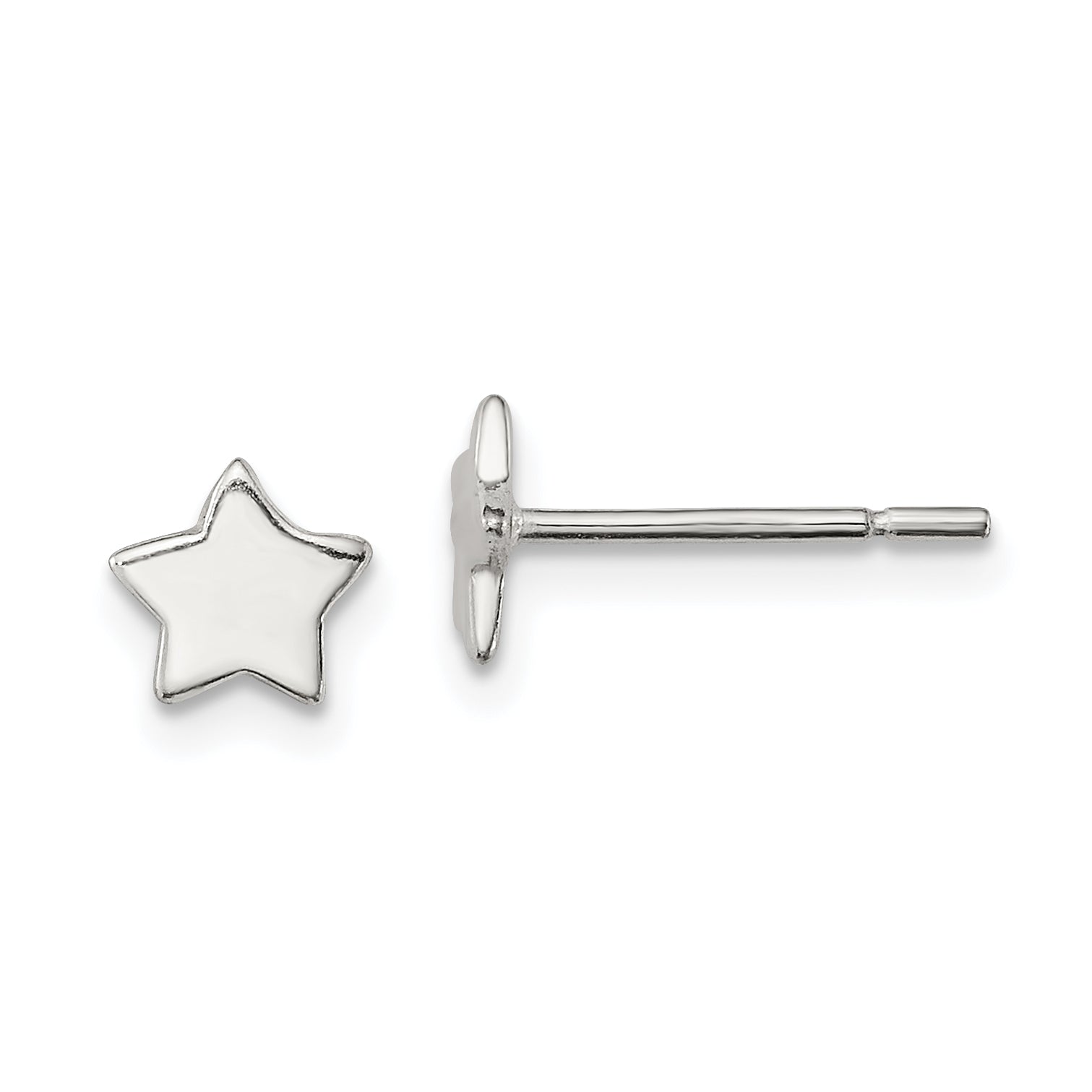 Sterling Silver Polished Star Post Earrings Main image