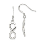 Sterling Silver Polished Infinity Symbol Dangle Earrings