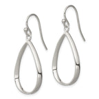 Sterling Silver Polished Teardrop Dangle Earrings