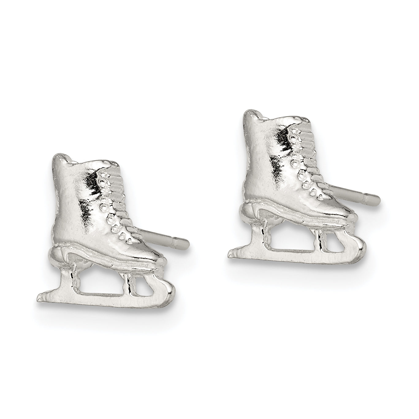 Sterling Silver Ice Skate Mini Earrings Secondary image