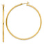 Sterling Silver Gold-Tone Polished 2x55mm Hoop Earrings