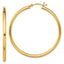 Sterling Silver Gold-Tone Polished 2.5x45mm Hoop Earrings