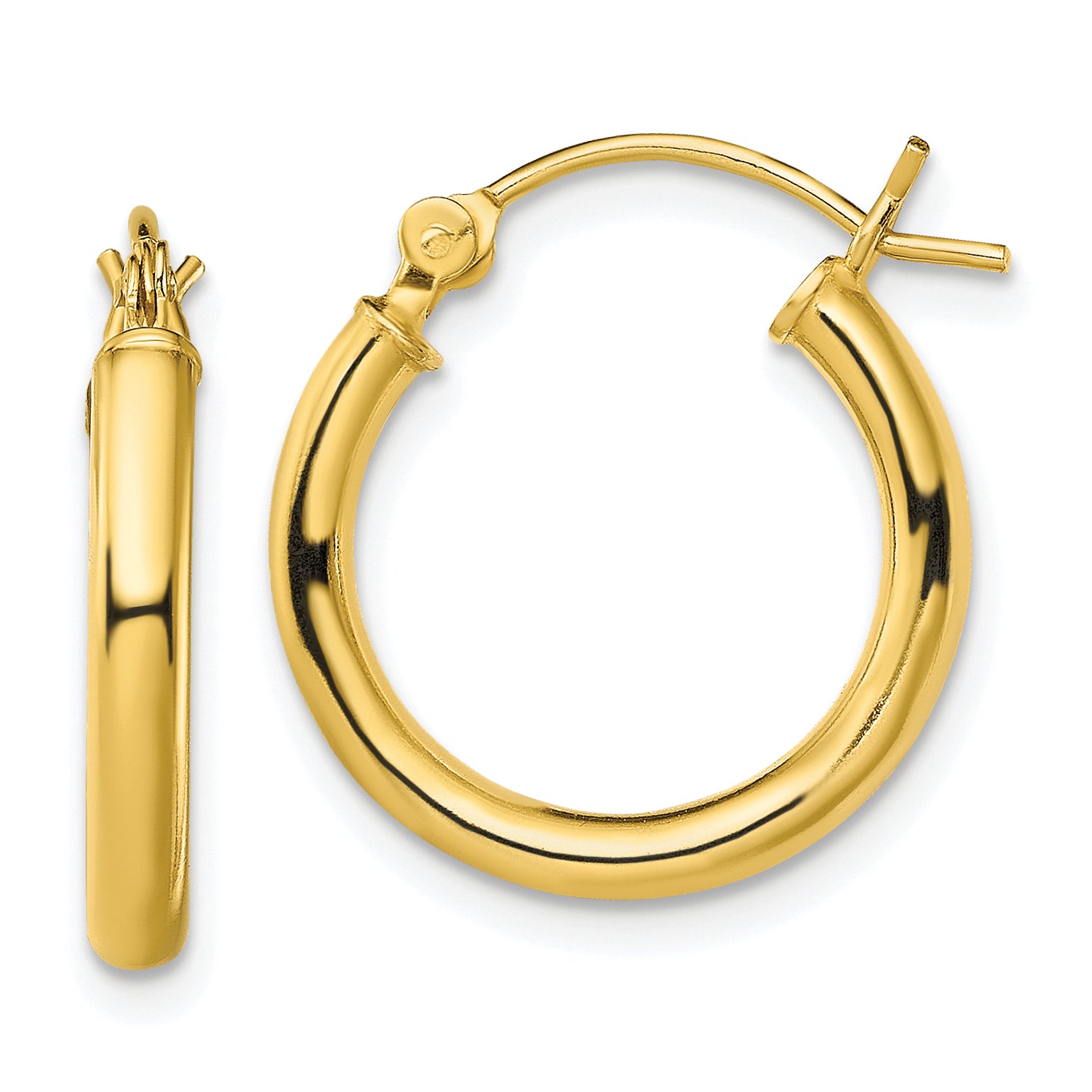 Sterling Silver Gold-Tone Polished 2.5x18mm Hoop Earrings Main image