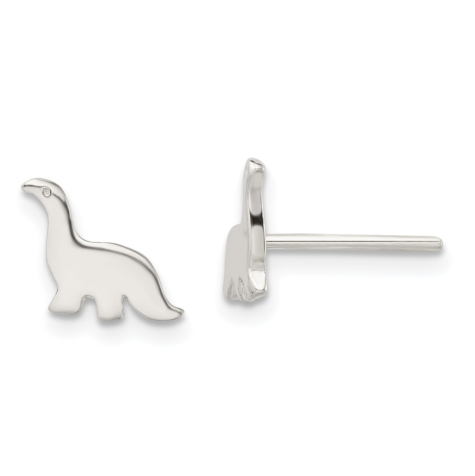 Sterling Silver Polished Dinosaur Post Earrings Main image
