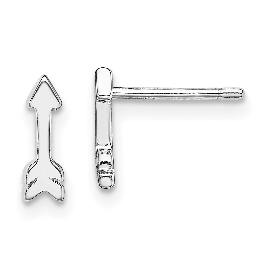 Sterling Silver Rhodium-plated Arrow Post Earrings Main image