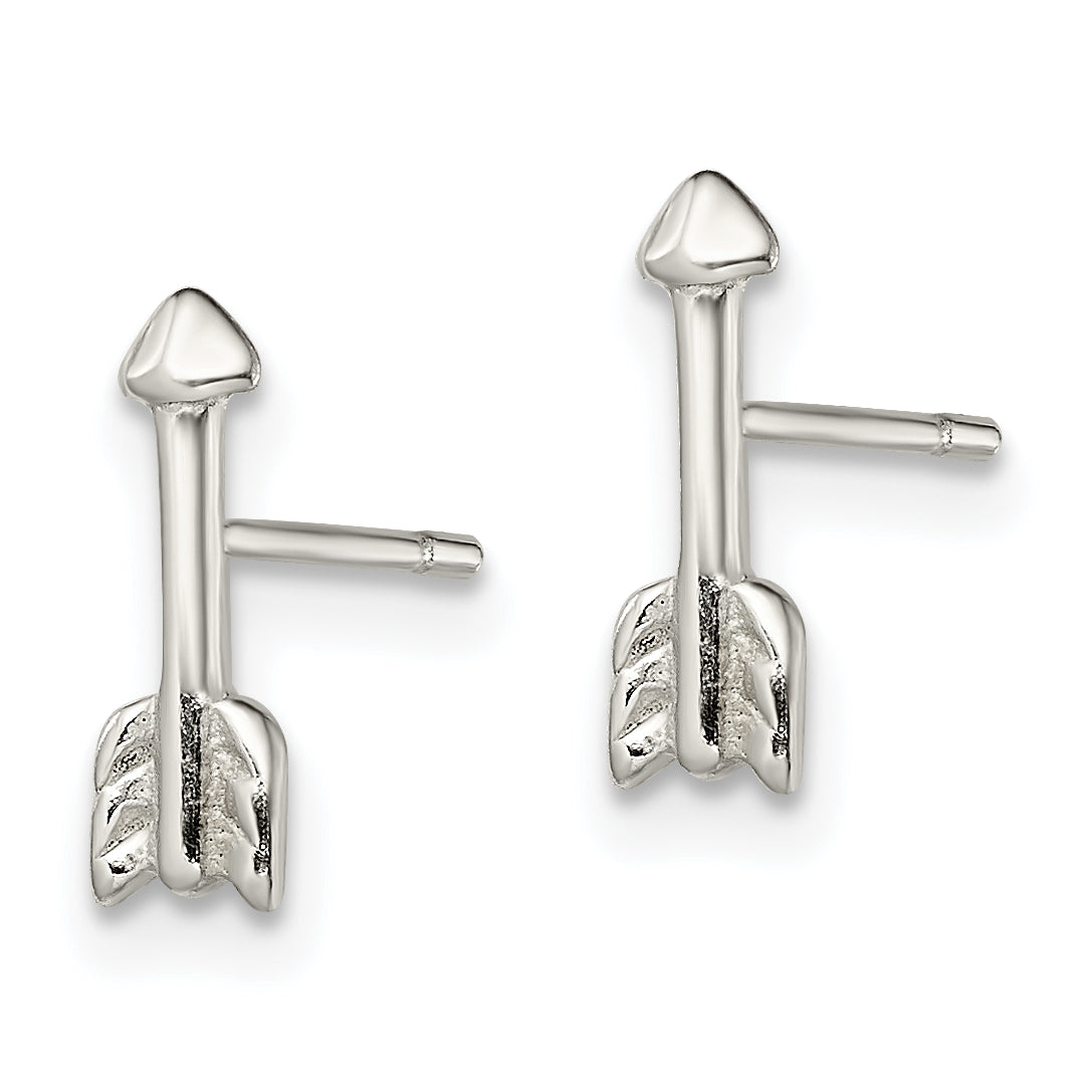 Sterling Silver Polished Arrow Post Earrings Secondary image